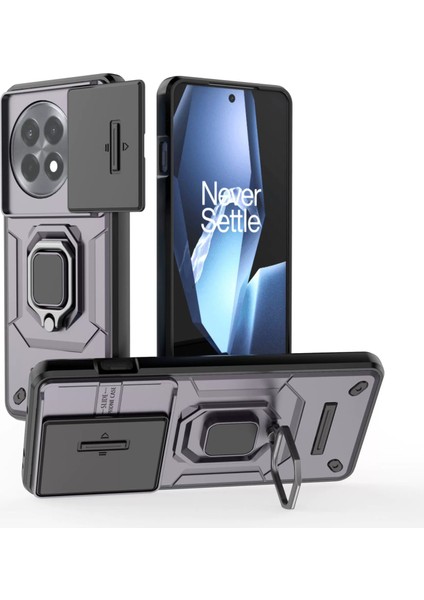 Oneplus 13 Kayar Kamera Kapağı, Döndürülmüş Halka Destekli Askeri Sınıf Darbeye Dayanıklı Koruyucu Kılıf (Yurt Dışından)