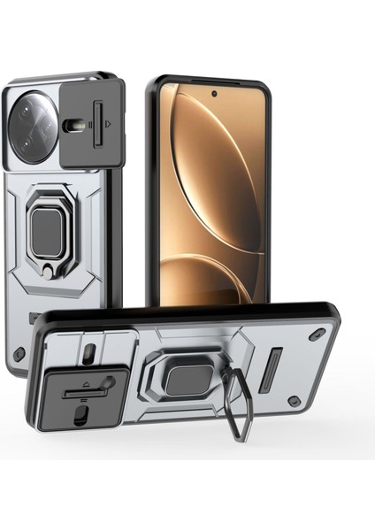 Xiao Redmi K80 Kayar Kamera Kapağı, Döndürülmüş Halka Destekli Askeri Sınıf Darbeye Dayanıklı Koruyucu Kılıf (Yurt Dışından) fiyatları