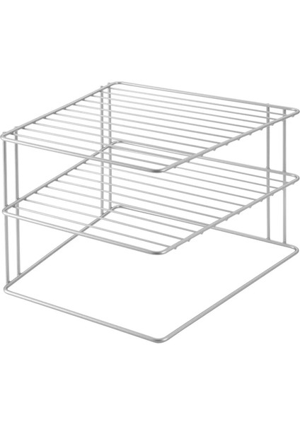 Beyaz Tabaklık Köşe Rafı (METALTE x -M604002)