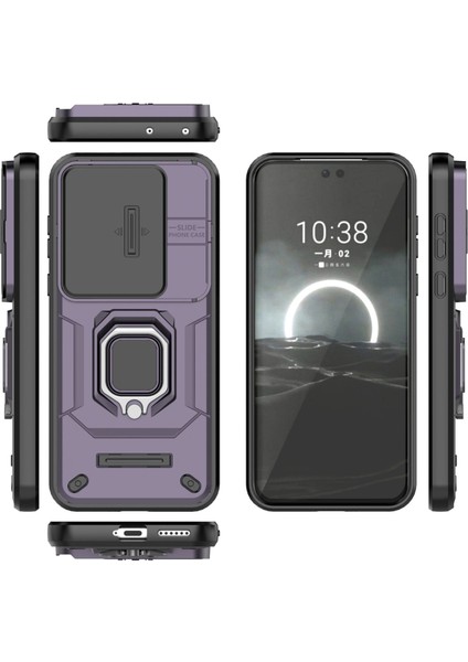 Huawei Nova 13 Kayar Kamera Kapağı, Döndürülmüş Halka Destekli Askeri Sınıf Darbeye Dayanıklı Koruyucu Kılıf (Yurt Dışından) fiyatları