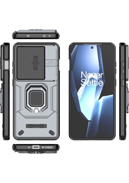 Oneplus 13R Kayar Kamera Kapağı, Döndürülmüş Halka Destekli Askeri Sınıf Darbeye Dayanıklı Koruyucu Kılıf (Yurt Dışından) fiyatları