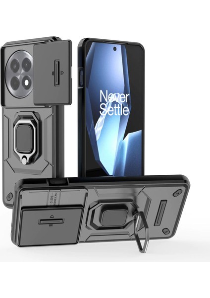 Oneplus 13R Kayar Kamera Kapağı, Döndürülmüş Halka Destekli Askeri Sınıf Darbeye Dayanıklı Koruyucu Kılıf (Yurt Dışından)