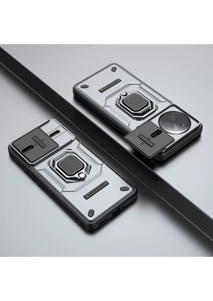 Xiao Redmi K60 Ultra Kayar Kamera Kapağı, Döndürülmüş Halka Destekli Askeri Sınıf Darbeye Dayanıklı Koruyucu Kılıf (Yurt Dışından)