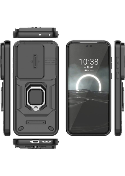 Huawei Nova 13 Kayar Kamera Kapağı, Döndürülmüş Halka Destekli Askeri Sınıf Darbeye Dayanıklı Koruyucu Kılıf (Yurt Dışından) fiyatları