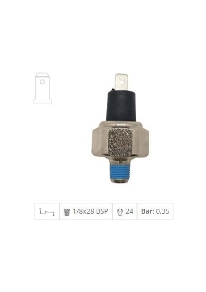 YAĞ MÜŞÜRÜ (0.35 BAR) (1/8X28 BSP) (KONİK İNCE DİŞ)