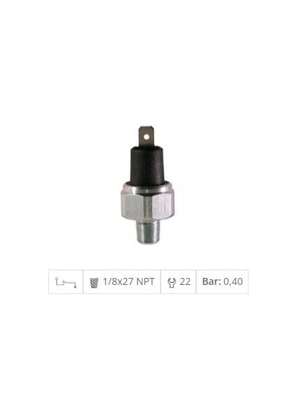 YAĞ MÜŞÜRÜ (0,40 BAR) (1/8X27 NPT) (KONİK İNCE DİŞ)