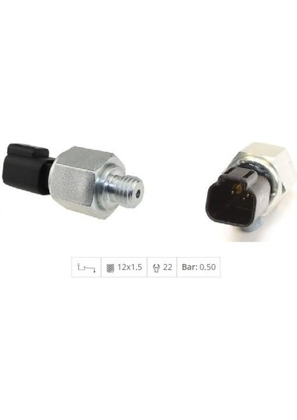 Yağ Müşürü (2 Fiş Soketli 0.50 Bar) (M12 x 1.5) Perkıns-Caterpıllar