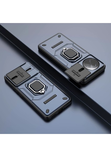 Xiao Redmi K60 Ultra Kayar Kamera Kapağı, Döndürülmüş Halka Destekli Askeri Sınıf Darbeye Dayanıklı Koruyucu Kılıf (Yurt Dışından)