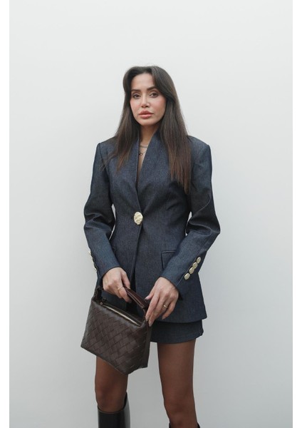 Koyu Mavi Forman Etek Ceket Denim Takım fiyatları