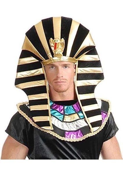 Mısırlı Tutankamon Şapkası Kobra Yılan Figürlü