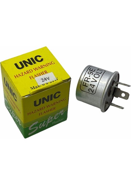 UNIC 24V FLAŞÖR 3 UÇLU UNIVERSAL (ALÜMİNYUM)