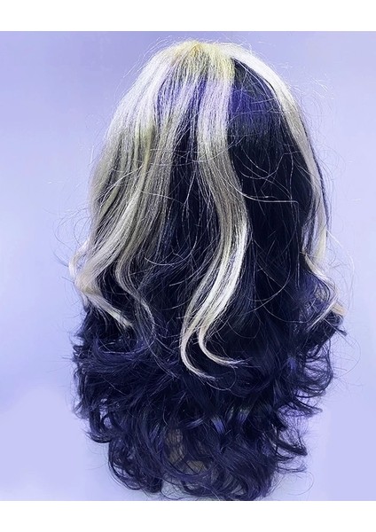 Siyah Altın Renk Dracula Vampir Cadı Peruğu Parti Peruğu modelleri