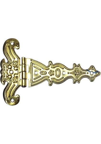 Dekoratif, Sac Tek Kuyruklu Menteşe - 69X102 mm, Büyük, Sarı, 1 Adet