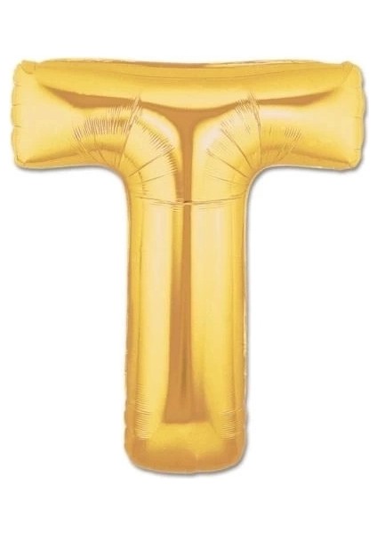 T Harf Folyo Balon Altın Renk 40 Inç