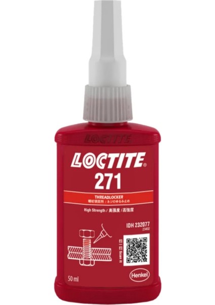 Loctite 271 Diş Kilitleme Yapıştırıcısı 50 ml