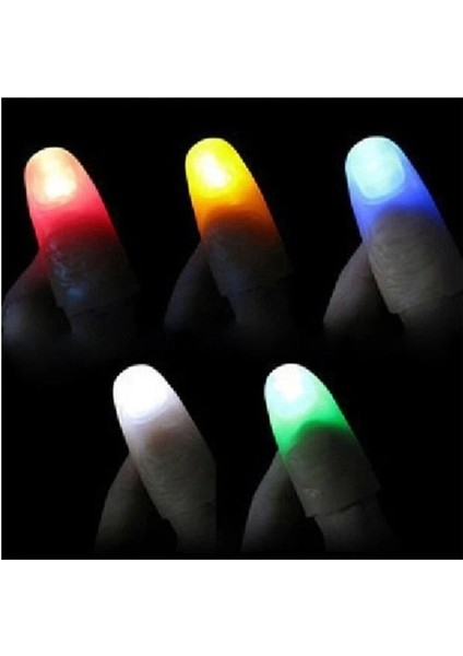 LED Işıklı Renkli Sihirli Parmak Işıklı Parmak Şaka Parmak 1 Adet modelleri