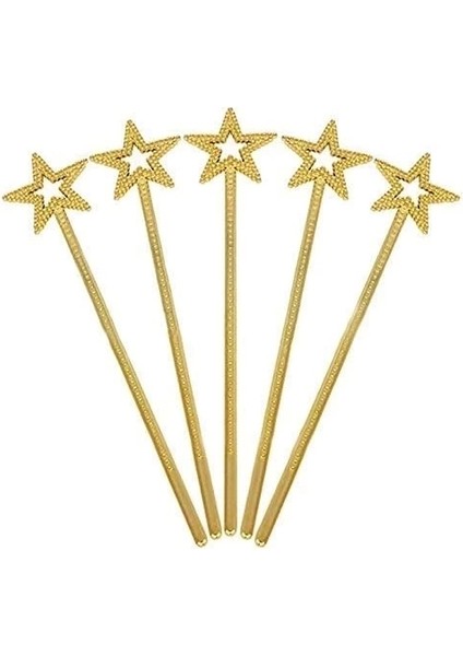 Altın Renk Yıldız Peri Asası Peri Değneği 34 cm 1 Adet