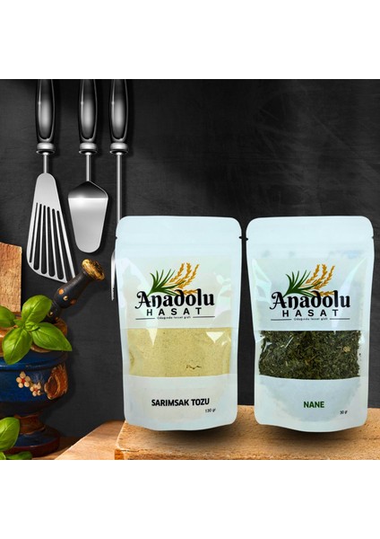 2’li Set (Sarımsak Tozu 130 gr - Nane 30 gr)