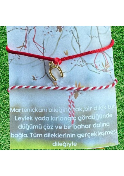 Marteniçka Bileklik Şans Bilekliği Şans ve Uğurun Simgesi Nal Figürlü Dilek Bilekliği fırsatları