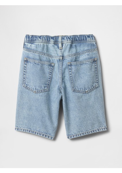 Erkek Çocuk Mavi Pull-On Loose Denim Şort modelleri