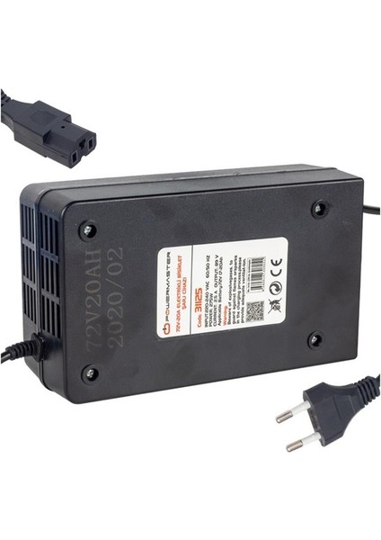 72V ELEKTRİKLİ BİSİKLET ŞARJ REDRESÖRÜ (AKÜ ŞARJ CİHAZI) OTOMATİK 2 A (17 AH-24 AH)