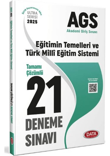 2025 Ags Eğitimin Temelleri ve Türk Milli Eğitim Sistemi Tamamı Çözümlü 21 Deneme Sınavı