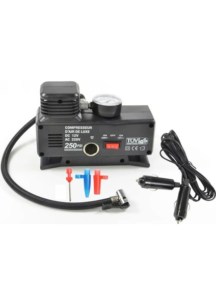 Göstergeli 250 Psı 12V 35 Lpm Oto Hava Kompresörü KA-843