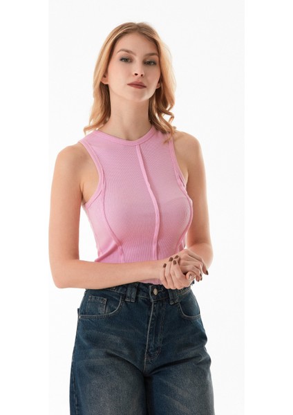 Fitilli Halter Yaka Dikişli Crop Body fırsatları