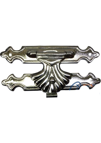 Kutu, Tavla Klipsi, Ön Kilidi No:4 - 62X32 Nikel, 1 Adet