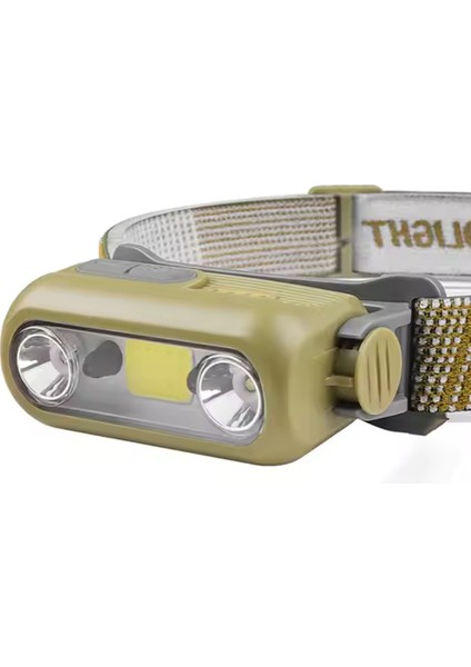 Powermaster PM-24027 6 Mod Parlak Işıklı 2 x x te+Cob LED Sensörlü Kafa Lambası