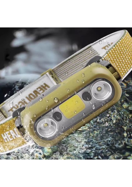 Powermaster PM-24027 6 Mod Parlak Işıklı 2 x x te+Cob LED Sensörlü Kafa Lambası