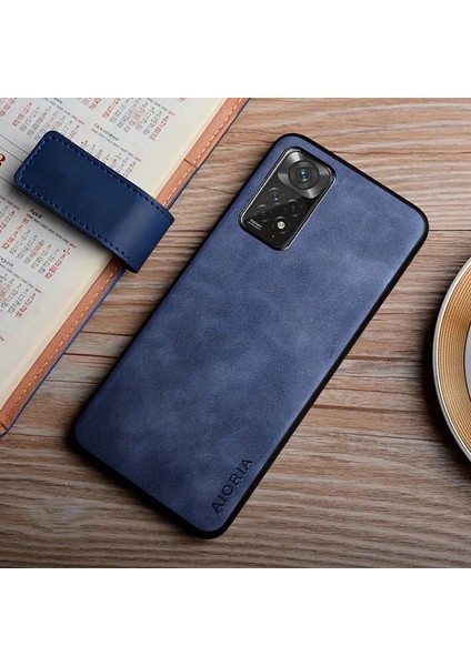 Xiaomi Redmi Note 12 Pro Kılıf Kamera Korumalı Gerçek Deri Işlemeli Elde Kaymaz Yumaşak Slikon Kapak