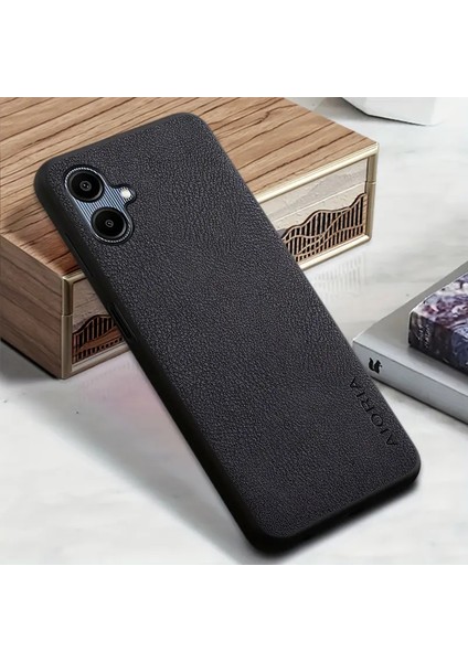 Samsung Galaxy A05 Için Kılıf Kamera Korumalı Gerçek Deri Işlemeli Elde Kaymaz Yumaşak Slikon Kapak