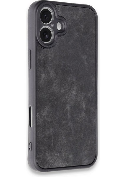Iphone 16 Pro Max Uyumlu Kılıf Kamera Korumalı Gerçek Deri Işlemeli Elde Kaymaz Yumaşak Slikon Kapak