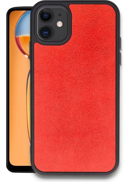 Iphone 11 Uyumlu Kılıf Kamera Korumalı Gerçek Deri Işlemeli Elde Kaymaz Yumaşak Slikon Kapak