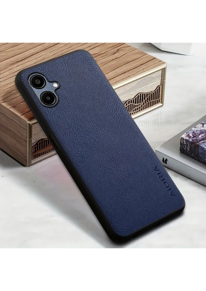 Samsung Galaxy A05 Için Kılıf Kamera Korumalı Gerçek Deri Işlemeli Elde Kaymaz Yumaşak Slikon Kapak