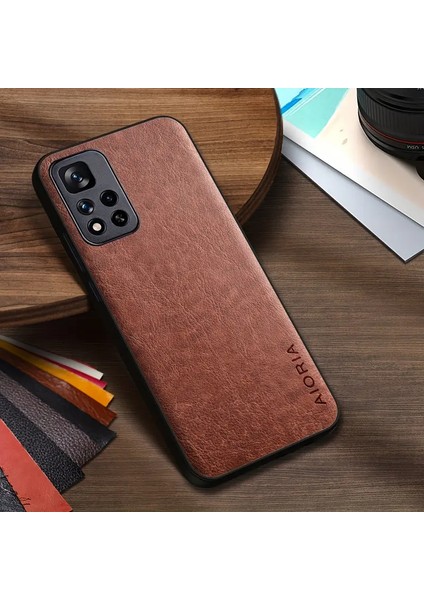 Xiaomi Redmi Note 12 Pro Kılıf Kamera Korumalı Gerçek Deri Işlemeli Elde Kaymaz Yumaşak Slikon Kapak