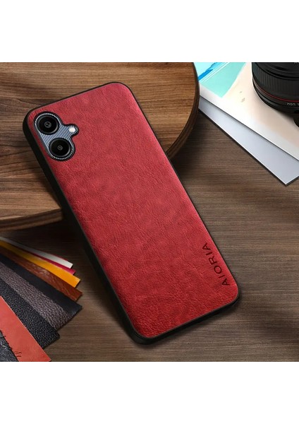 Samsung Galaxy A05 Için Kılıf Kamera Korumalı Gerçek Deri Işlemeli Elde Kaymaz Yumaşak Slikon Kapak