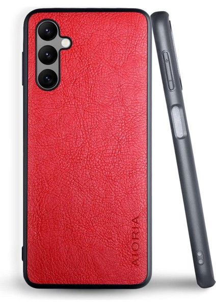 Samsung Galaxy A35 Için Kılıf Kamera Korumalı Gerçek Deri Işlemeli Elde Kaymaz Yumaşak Slikon Kapak