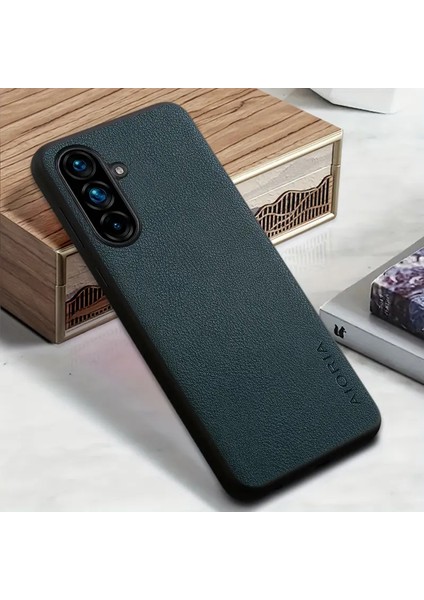 Samsung Galaxy A05S Için Kılıf Kamera Korumalı Gerçek Deri Işlemeli Elde Kaymaz Yumaşak Slikon Kapak