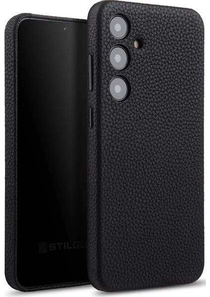 Samsung Galaxy S24 Fe Kılıf Kamera Korumalı Gerçek Deri Işlemeli Elde Kaymaz Yumaşak Slikon Kapak