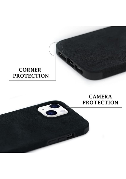 Iphone 13/14 Uyumlu Kılıf Kamera Korumalı Gerçek Deri Işlemeli Elde Kaymaz Yumaşak Slikon Kapak fiyatları
