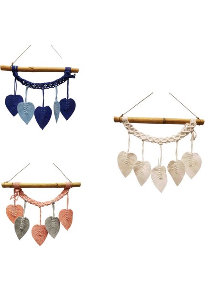 Ahşap Dallı Makrome Duvar Süsü Dreamcatcher