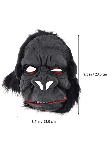 Lateks Goril Maskesi Maymun Maskesi Et Maskesi Orangutan Siyah Saçlı 1 No fırsatları