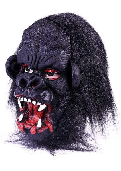 Lateks Goril Maskesi Maymun Maskesi Et Maskesi Orangutan Siyah Saçlı 2 No fiyatları