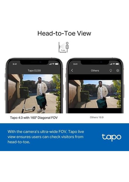 Tp-Lınk Tapo D230S1 Tapo Akıllı ve Pilli Görüntülü Kapı Zili