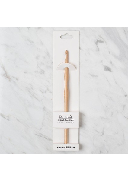 Whitewood 4 mm 15.5 cm Ahşap Yün Tığ