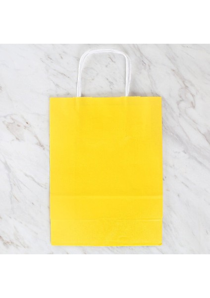 18X8X24 cm Sarı Kraft Çanta