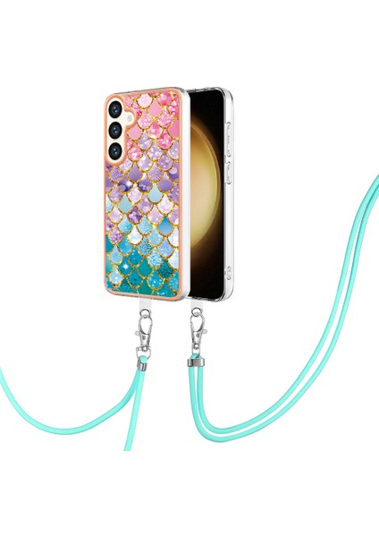 Samsung Galaxy S25+ Için Desenli Tpu Telefon Kılıfı, Çapraz Askı Renkli (Yurt Dışından)