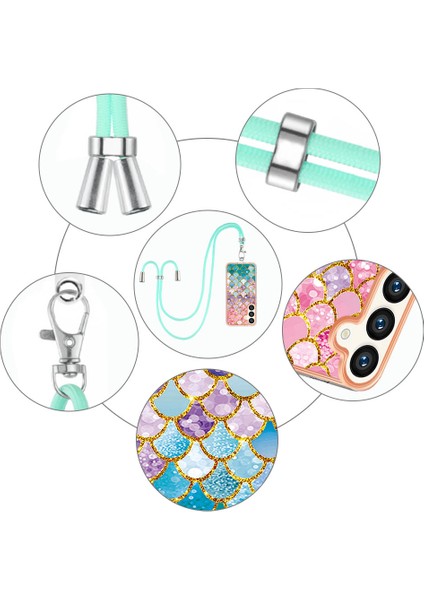 Samsung Galaxy S25+ Için Desenli Tpu Telefon Kılıfı, Çapraz Askı Renkli (Yurt Dışından) indirimleri